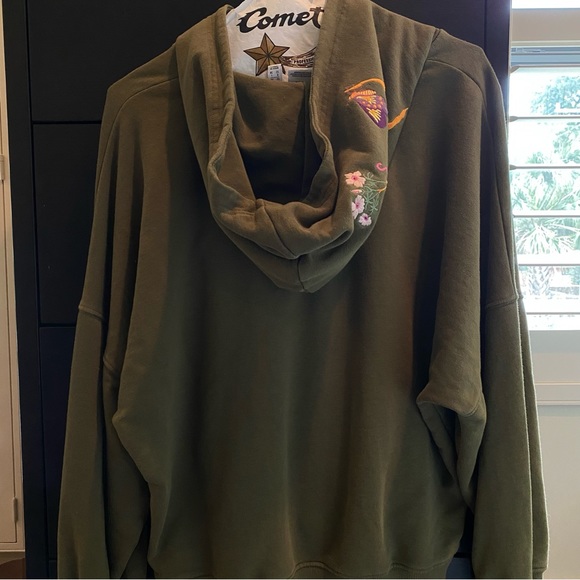 Army green adidas hoodie - Picture 5 of 8